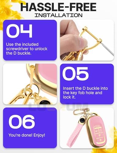 Lucrum Compatible with Honda Key Fob Cover & Keychain - Image 7