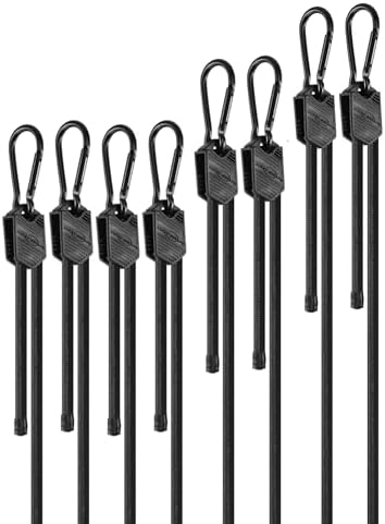 48" 60" 80" Black Adjustable Carabiner Bungee Cords by LuckyStraps