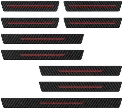 9PCS Carbon Fiber Car Door Entry Guard Sill Protector Cover by Unknown