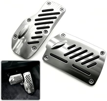2 PCS Car Foot Pedal Pads, Alloy Anti-slip Brake & Accelerator Cover, Automatic by Unknown