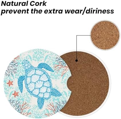 Sea Turtle Ocean Car Coasters for Cup Holder - Image 5