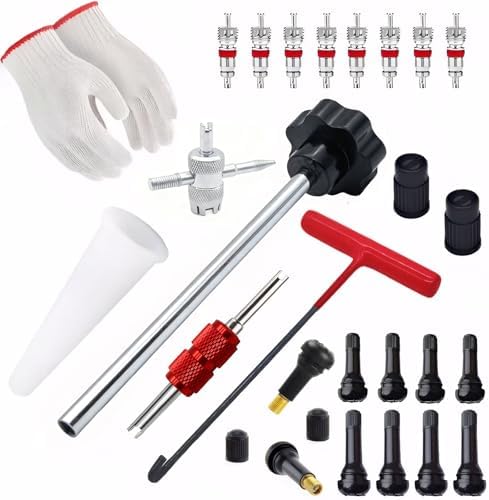 Tire Valve Stem & Core Removal Replacement Installation Tool Kit by CZRWJXW