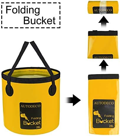 Collapsible Bucket 5 Gallon Container Folding Water Bucket Portable Wash Basin - Image 2