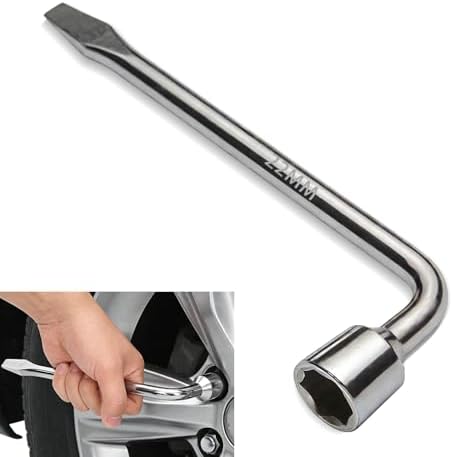 22mm Car Spare Tire Lug Wrench, L-Shaped Socket Tire Wrench by Unknown