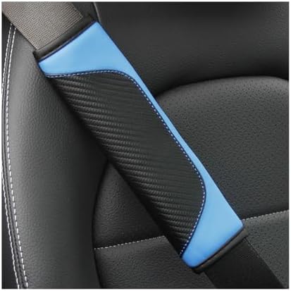 Osilly 2PCS Carbon Fiber Leather Seat Belt Shoulder Pads by Osilly