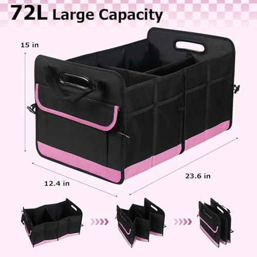 Car Trunk Organizer, 72L Large Capacity Waterproof Auto Storage Organizer - Image 2