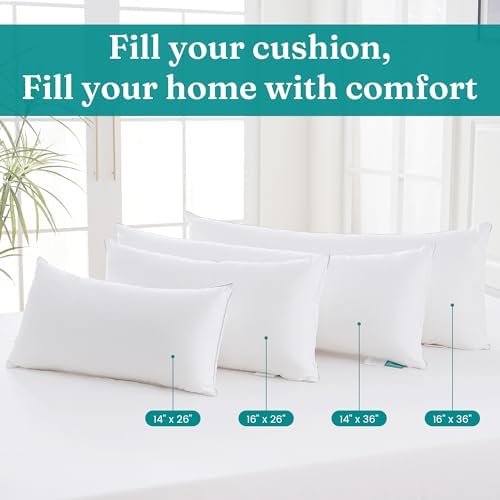 Oubonun 14"x36" Throw Pillow Insert – Plush and Supportive Decorative Cushion - Image 3