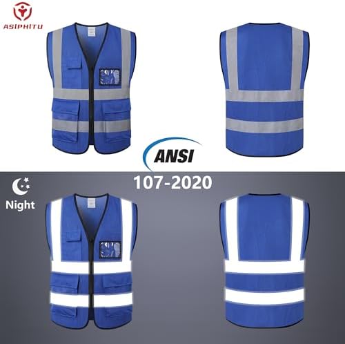 Reflective Safety Vest for Men Women Construction Vest ANSI Standard AP1 - Image 4