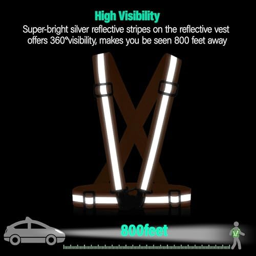 Reflective Vest Running Gear, 2-10Pack High Visible Safety VES - Image 2