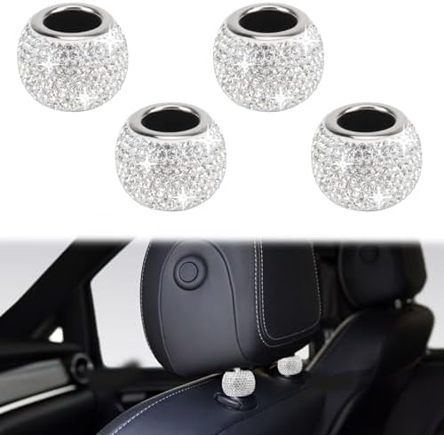 BFXM 4 Pcs Car Headrest Collars, Bling Head Rest Collars Rings Decoration by BFXM