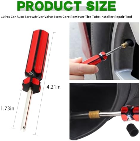 10Pcs Car Auto Screwdriver Valve Stem Core - Image 6