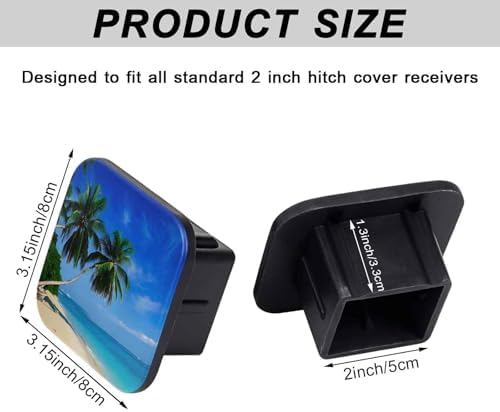 Trailer Hitch Cover 2 Inch Square Receiver Hitch Cover Rubber Tube Plug - Image 2
