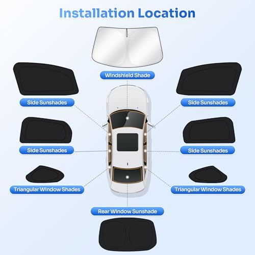 Canvcle Window Shades for 2021-2026 Kia K5 Accessories Windshield Sun Shade - Image 5