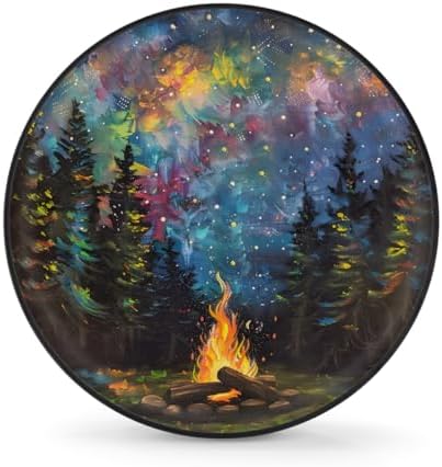 Rv Spare Tire Cover Wheel Mountain Forest Galaxy Tire Covers Wheel Protectors by FengQuGou