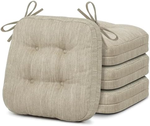 Shinnwa Dining Chair Cushions Set of 4, Dual-Layer Memory Foam Kitchen Chair by Shinnwa