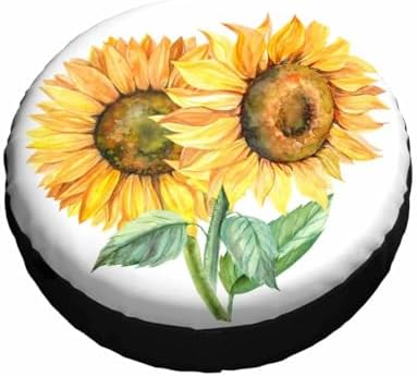 Sunflower Spare Tire Cover Yellow Sunflower Wheel Covers - Image 3