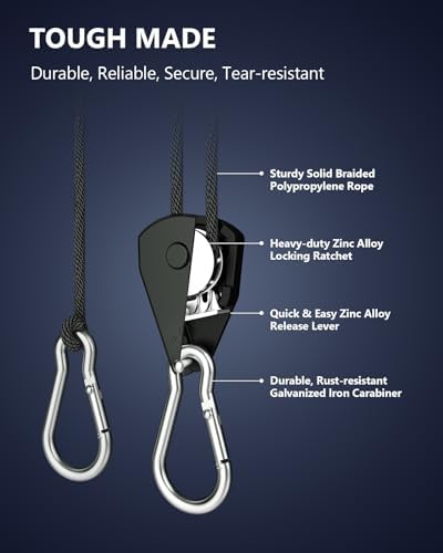 Retractable Heavy Duty Ratchet Tie Down Straps 1/8" 2 Pack, 8ft Tie-Down - Image 4
