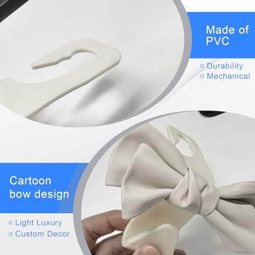 2 PCS Car Seat Headrest Hooks, Cute Bow Purse Hook Hanger - Image 4