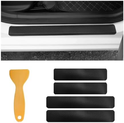 Ohleats 4 PCS Car Door Sill Protectors, Anti Scratch Carbon Fiber Auto by Ohleats