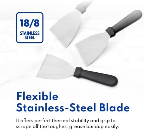 New Star Foodservice Stainless Steel Slant Edge Grill Scraper - Image 6