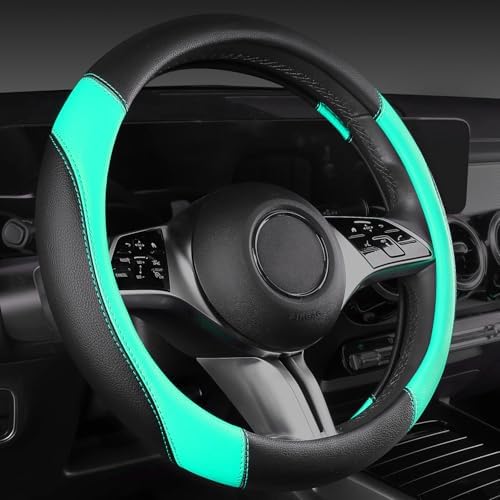 CAR PASS Faux Leather Steering Wheel Cover and Waterproof Car Floor Mats - Image 7