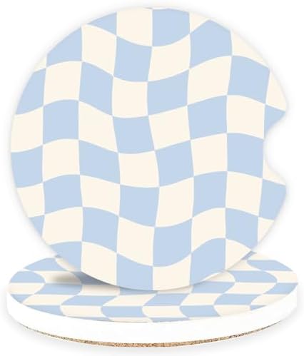 Ceramic Car Coasters – Absorbent Car Cup Holder Coaster Set by lethooly