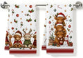 2 Pcs Christmas Kitchen Towels, Highland Cow Soft Absorbent Hand Tea Towels by ZHAMEN
