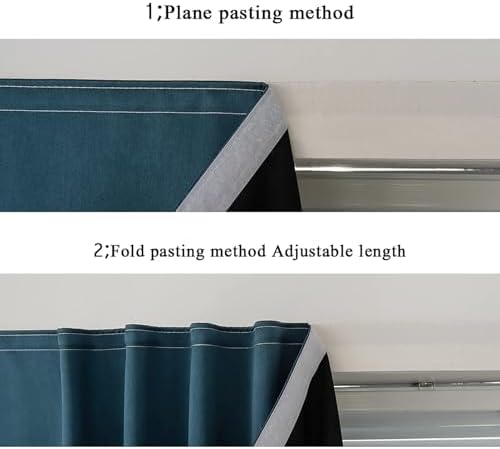 AJAZZ 100% Blackout Self Adhesive Curtains Small Window Short Temporary Black - Image 5