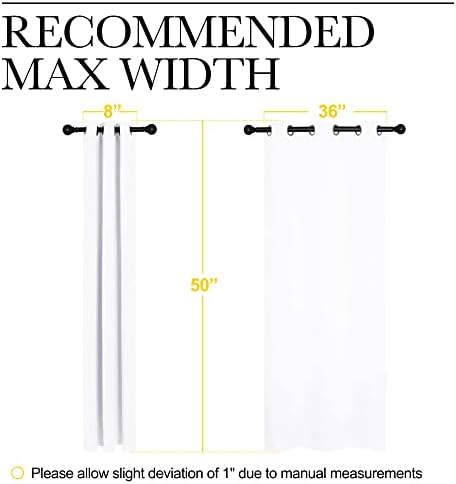 NICETOWN White Window Curtain Panels 50 inch Length, 50% Light Blocking Curtains - Image 7
