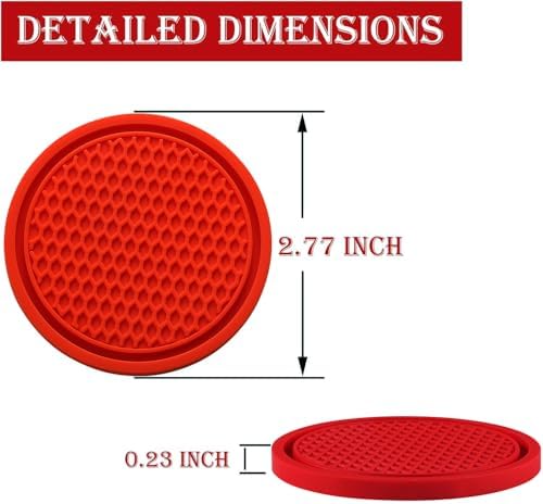 SINGARO Car Cup Coaster, Car Interior Accessories, Lava Orange - Image 2