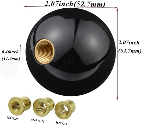 Abfer 5 Speed Shift Knob Upper Left Gear Shift Knobs Black Ball Shaped - Image 3