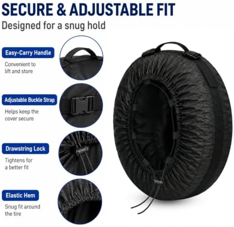 Tire Storage Bags, 4 Pack, Fits 23-25" Overall Tire Diameter - Image 4