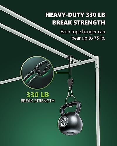 2-Pack 1/8” Rope Hanger, Heavy Duty Ratchet Tie Down Strap - Image 4