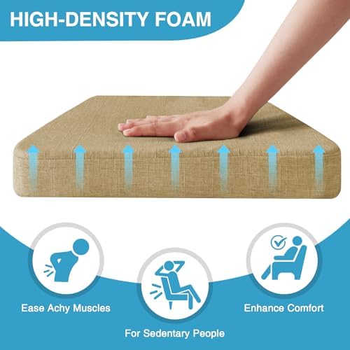 IASEAHK Chair Cushions for Dining Chairs Set of 6, Non Slip Kitchen Chair Pads - Image 3