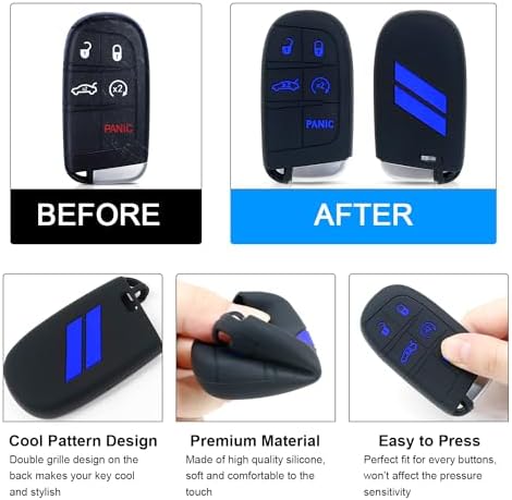 Key Fob Cover for Dodge Accessories 5 Button Key Fob Case - Image 4
