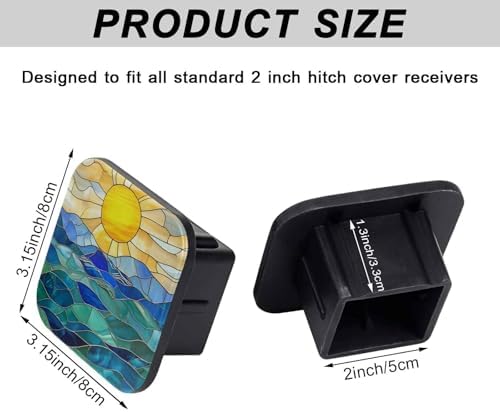 Trailer Hitch Cover 2 Inch Square Receiver Hitch Cover Rubber Tube Plug - Image 2