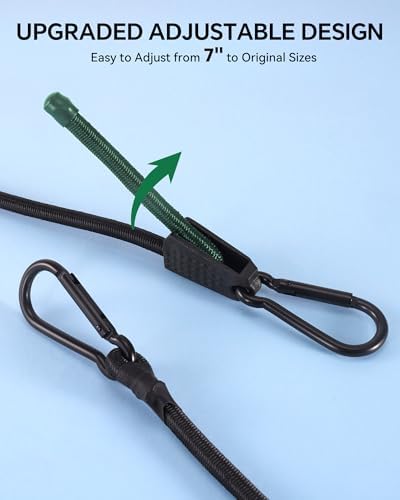 Lucky Straps 60" Blue Adjustable Carabiner Bungee Cords - Image 2