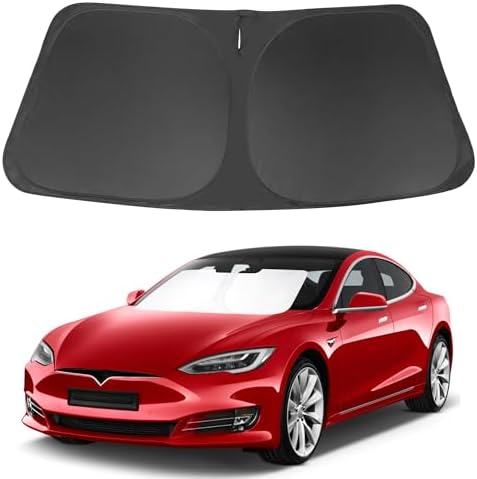Windshield Sun Shade for 2012-2026 Tesla Model S Accessories by LHFLIVE