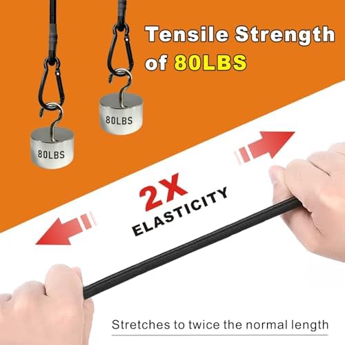 BEXSLE 80in 4 Pcs Bungee Cords - Image 2