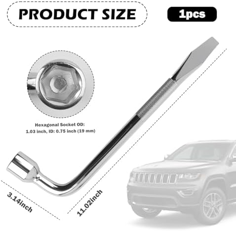 Car L-Shape 19mm Lug Wrench, Double-Ended Tire Lug Nut Wrench - Image 2