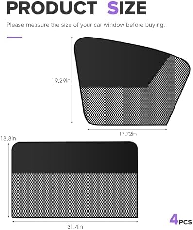 Car Shades for Side Windows, Car Accessories Magnetic Automotive Side Window - Image 2