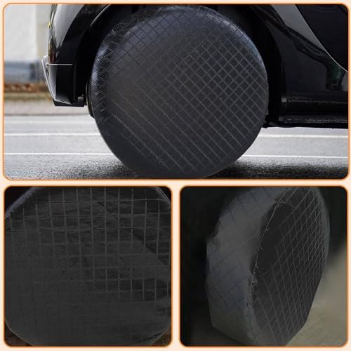Set of 2 Tire Covers, Waterproof Aluminum Film Tire Sun Protectors, - Image 6