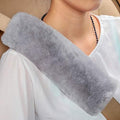Soft Genuine Sheepskin Wool Auto Seat Belt Cover Seatbelt Shoulder Pad by ROYAGO