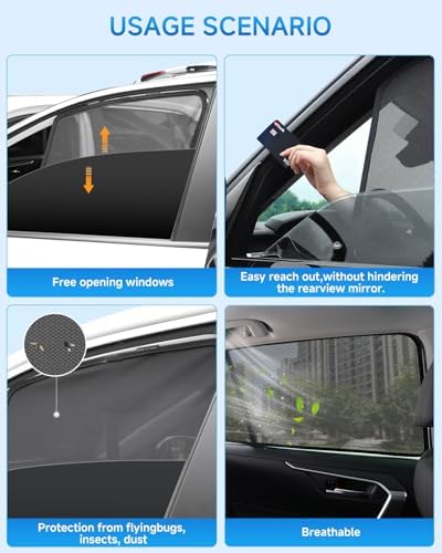 Car Window Shades for Honda-CRV, 4 Pack Car Window Cover for Baby Sun Shade - Image 5