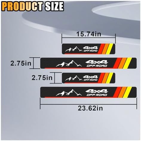 4PCS Tri-Color Door Sill Protectors, Carbon Fiber Door Threshold Protection - Image 2