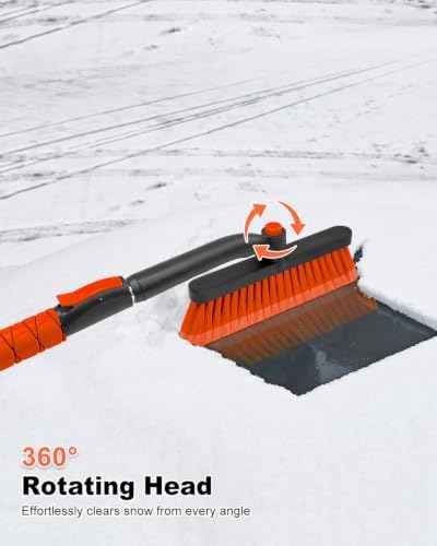 SEAAES 33 Inch Snow Brush and Ice Scraper - Image 6