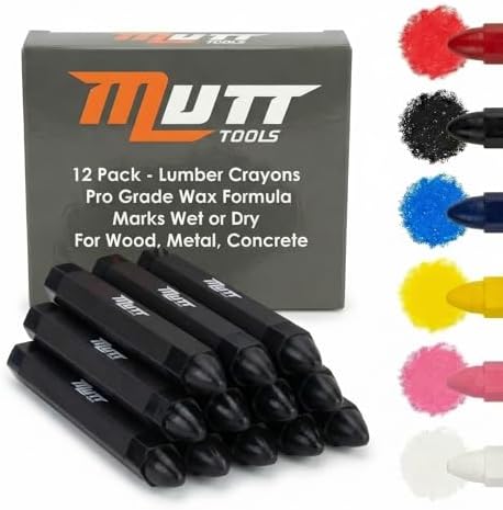 Mutt Tools Black Lumber Crayons 12 Pack by AmericanMuttTools