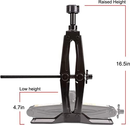 Steel Scissor Jack for Car 1.8 Ton Oversized Base, Tire Changing Kit, Ratchet - Image 5