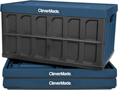 CleverMade Collapsible Storage Bin - 46L - Ocean by CleverMade