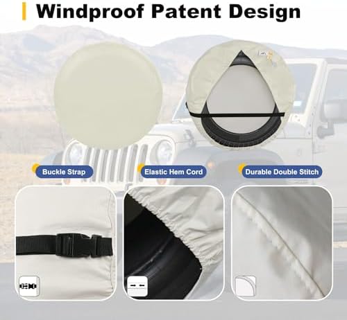 Explore Land Spare Tire Cover Fit Tire Diameters 26-27.75 inch - Image 5